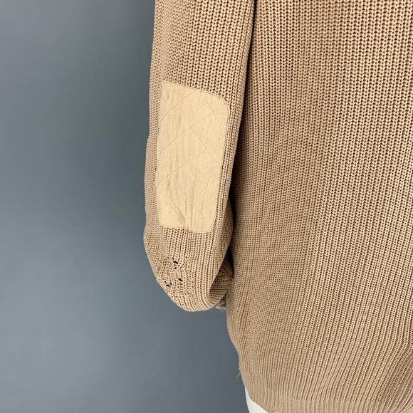SER.O.YA Size L Beige Cotton Distressed Sweater - Picture 4 of 6